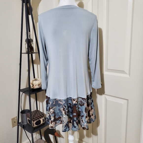 LOGO Lori Goldstein Crepe Tunic Sz M EUC - Picture 4 of 5